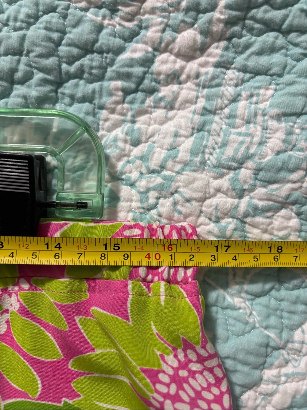 Lilly Pulitzer Hot Pink & Lime Floral A-Line Silk Skirt - Picture 7 of 7